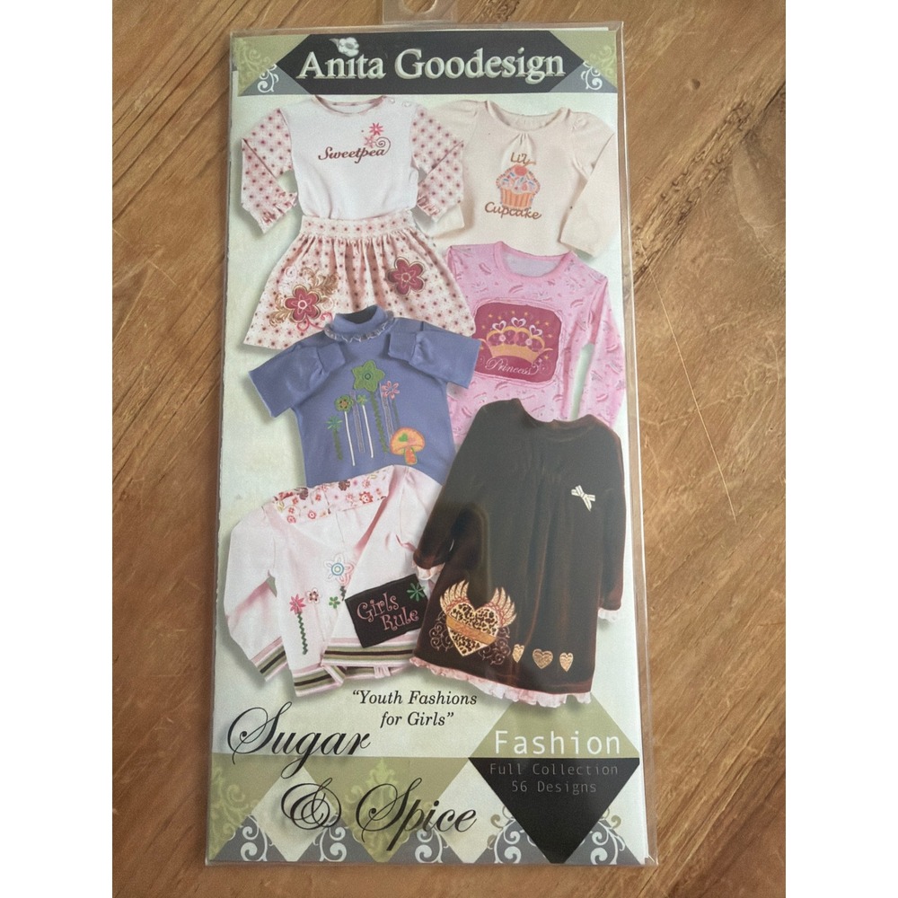 Anita Goodesign Sugar & Spice Embroidery CD Girls OS Multicolor 56 Designs